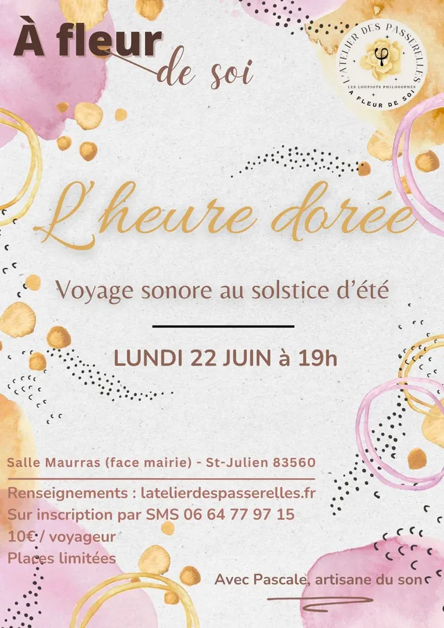 Affiche du voyage sonore « L’heure dorée »