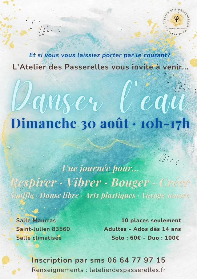 Affiche « Danser l’eau » — dimanche 30 août